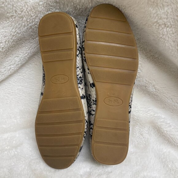 Women's Coach Snakeskin Textured Leather Loafers Olive A01096 Sz 9.5B - Picture 4 of 11